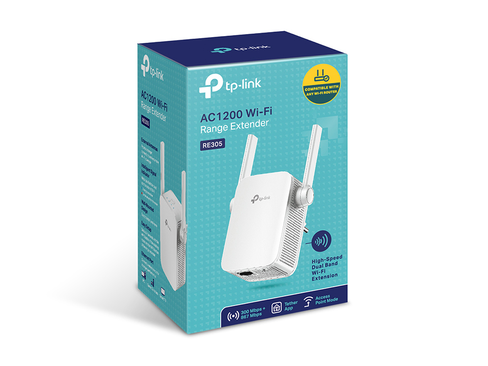 TP-Link RE 305 AC1200 Mesh Wi-Fi Range Extender