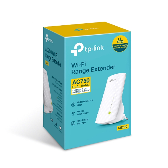 TP-Link RE200 | AC750 Mesh Wi-Fi Range Extender 