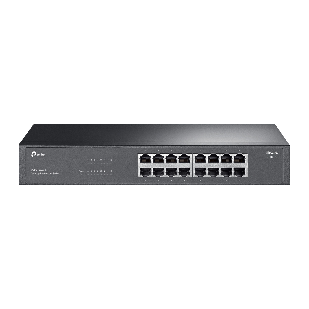 TP-Link -LS1016G – 16-Port Gigabit Desktop/Rackmount Switch